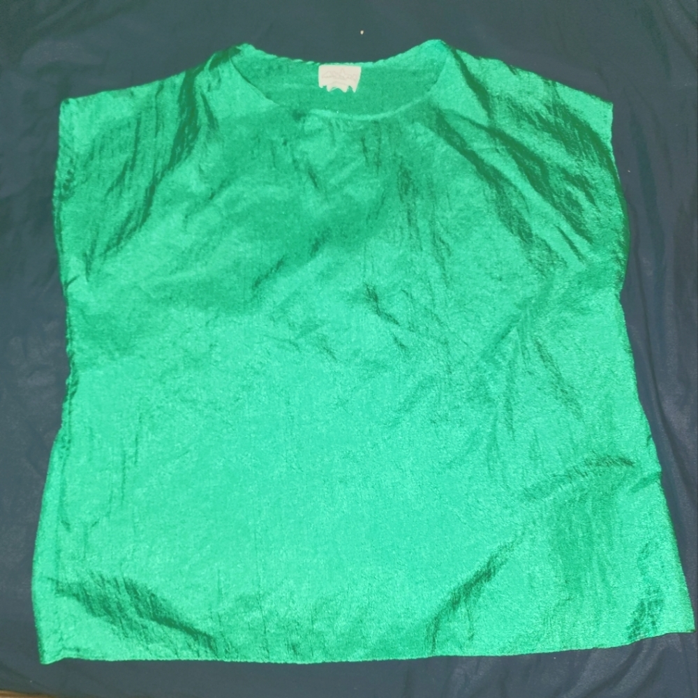 Vintage Park Place Sleeveless Green blouse M/L